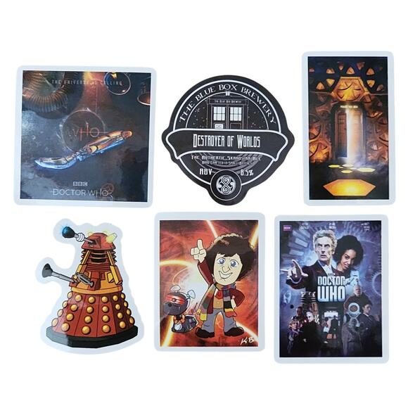 Doctor Who Stickers Lot 50 Stocking Stuffer Tardis Time Lord Daleks Whovian Gift - Picture 2 of 10